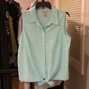 Banana Republic button-down sleeveless top Size L